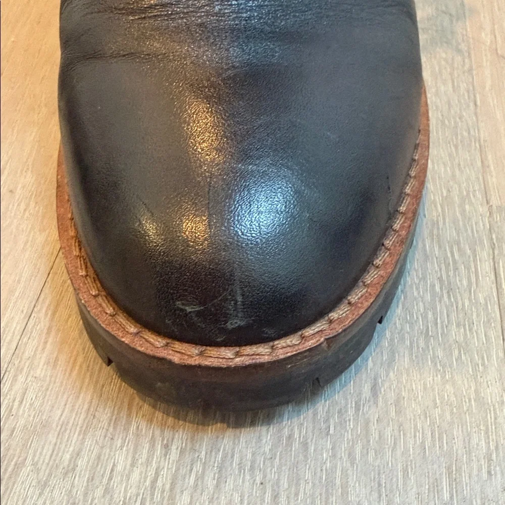 Coach Black Lace-Up Leather Boots GUC , sz 8.5 - Picture 10 of 11